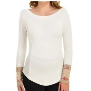Free People Newbie Rosy Cuff Thermal Top Size Small